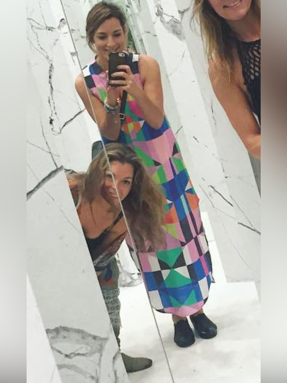 Colorful Geometric Maxi Dress - Sleeveless Vibrant Print - Mara Hoffman